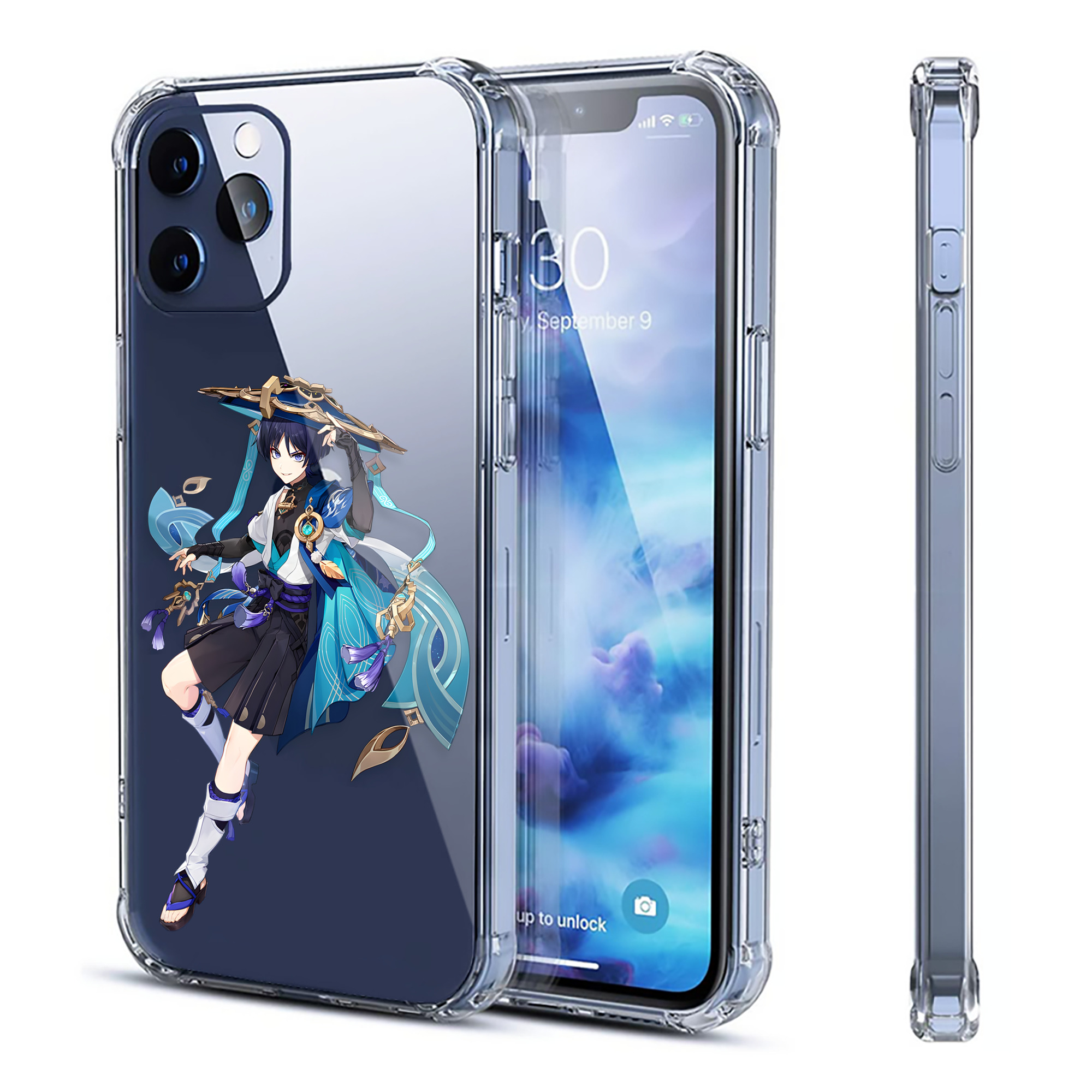 げんし神 さんペい genshin Sanpei 【iPhone 12シリーズ対応】透明スマホケース（クリアソフトケース）
